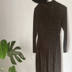 H&M metallic midi dress (NWT)